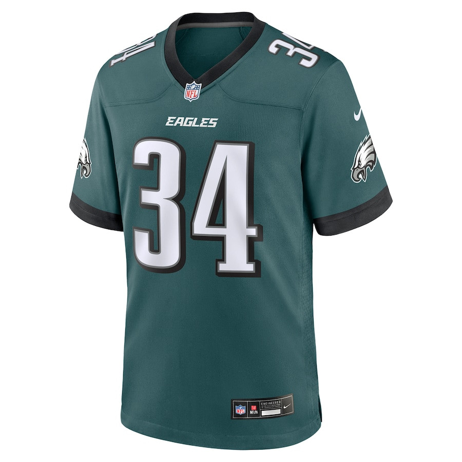 Isaiah Rodgers 34 Philadelphia Eagles Team Game Midnight Green NFL Jersey Men's