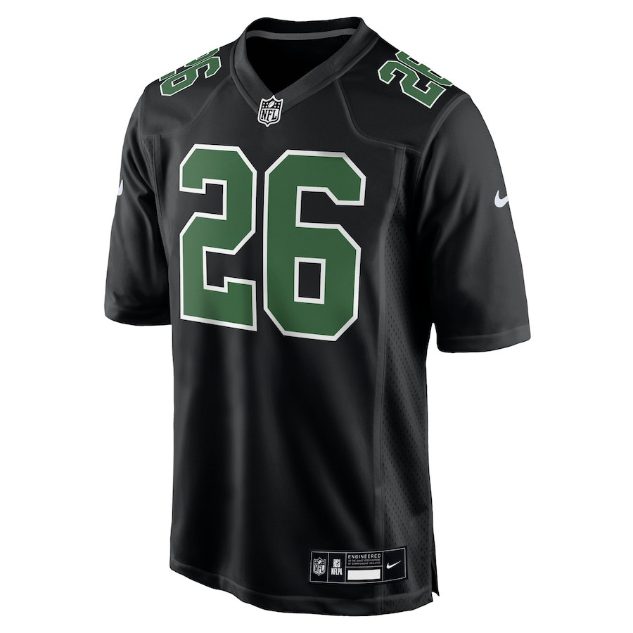 Saquon Barkley 26 Philadelphia Eagles Fashion Game Carbon Black/Kelly Green NFL Jersey Men's