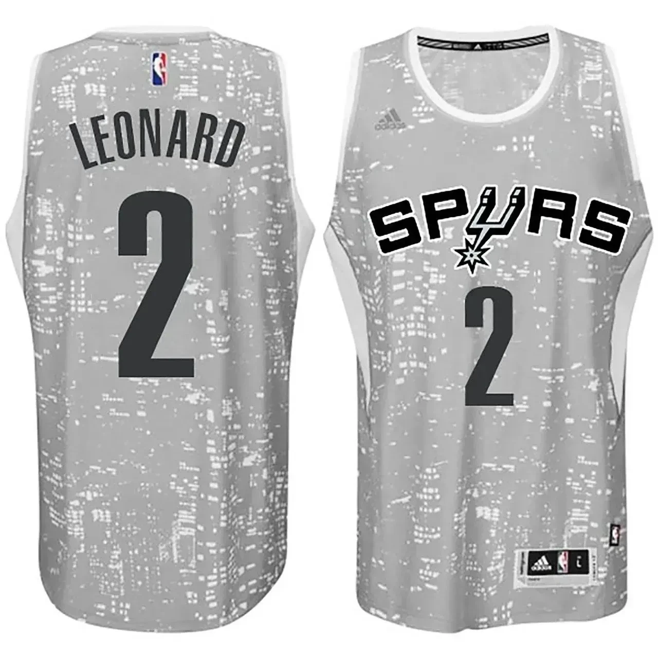 San Antonio Spurs 2 Kawhi Leonard City Lights Gray Swingman NBA Jersey Men's