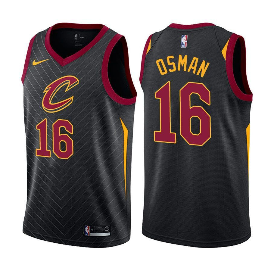 Cleveland Cavaliers Cedi Osman 16 Statet Edition Black NBA Jersey Men's