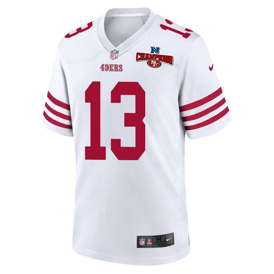 Brock Purdy 13 San Francisco 49ers NFC Champions Patch Game White NFL Jersey Men's