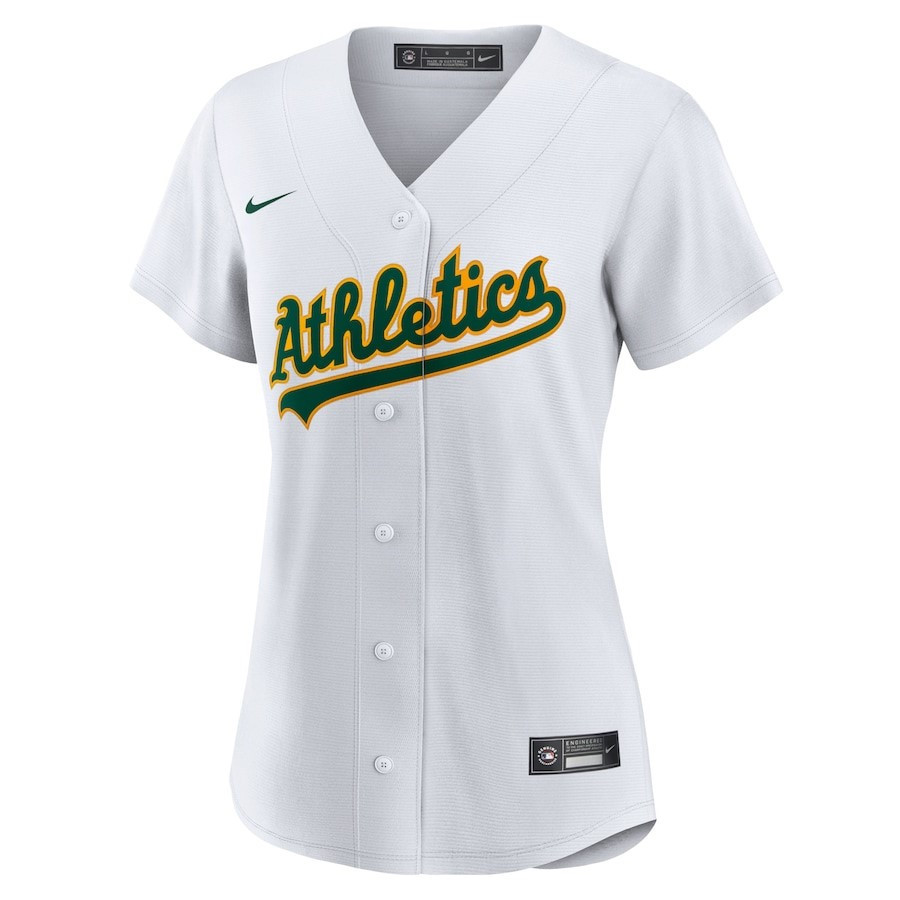 Oakland Athletics Home Blank White MLB Jersey Women's