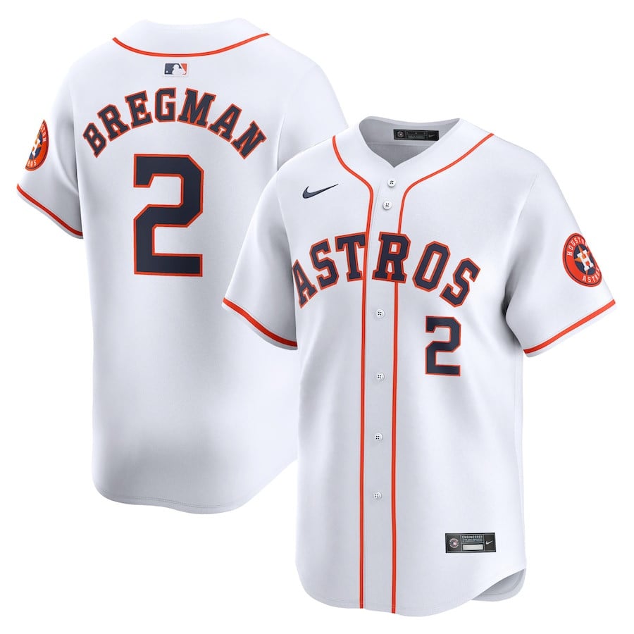Alex Bregman 2 Houston Astros Home Limited Player White MLB Jersey Men's