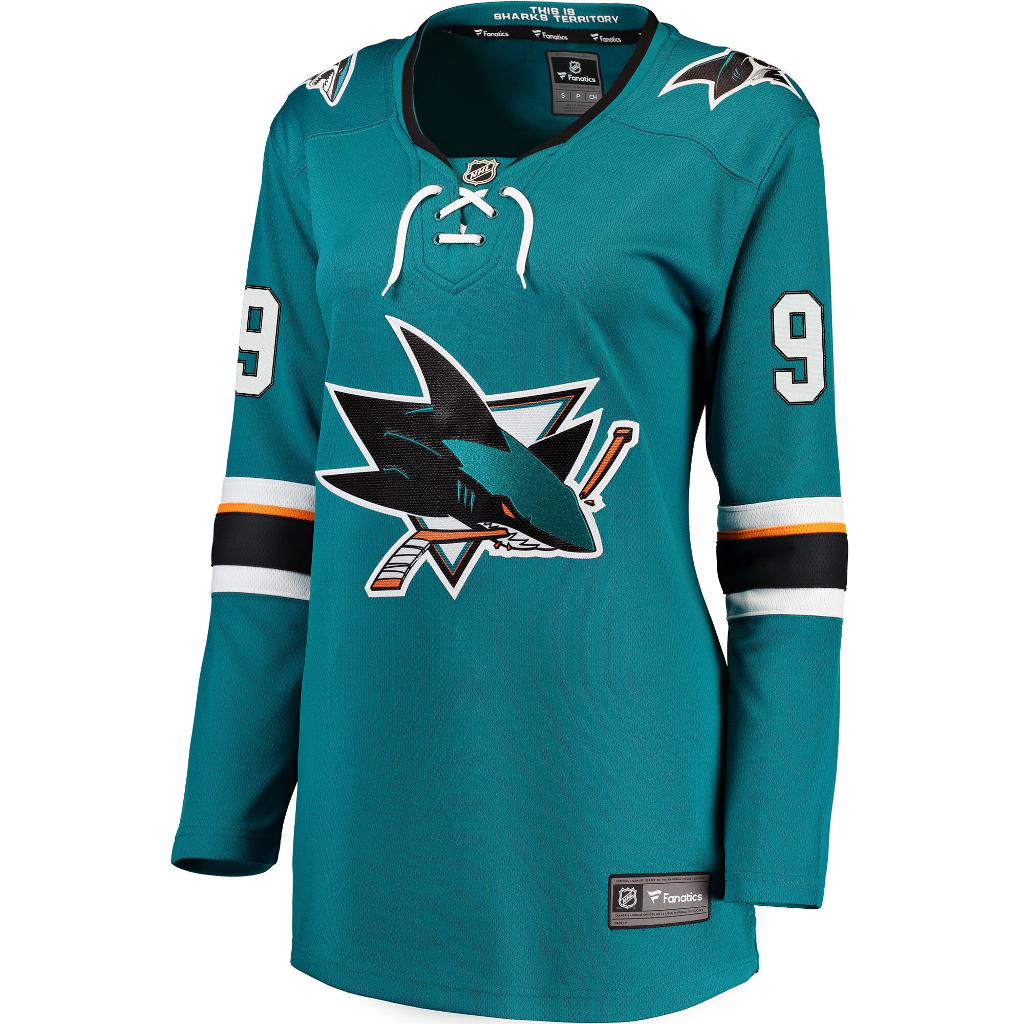 San Jose Sharks Evander Kane Teal Premier Breakaway Player NHL Jersey Women's