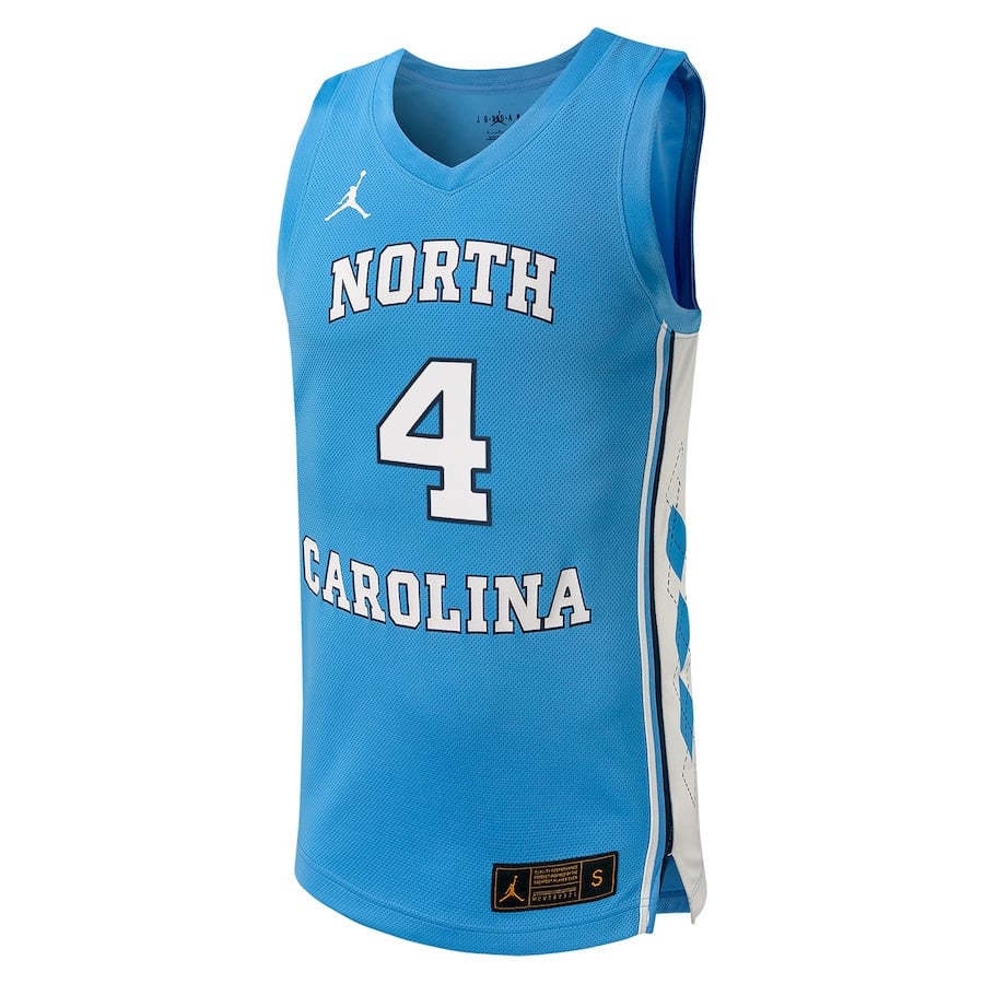 RJ Davis 4 North Carolina Tar Heels Jordan Carolina Blue NCAA Jersey Men's