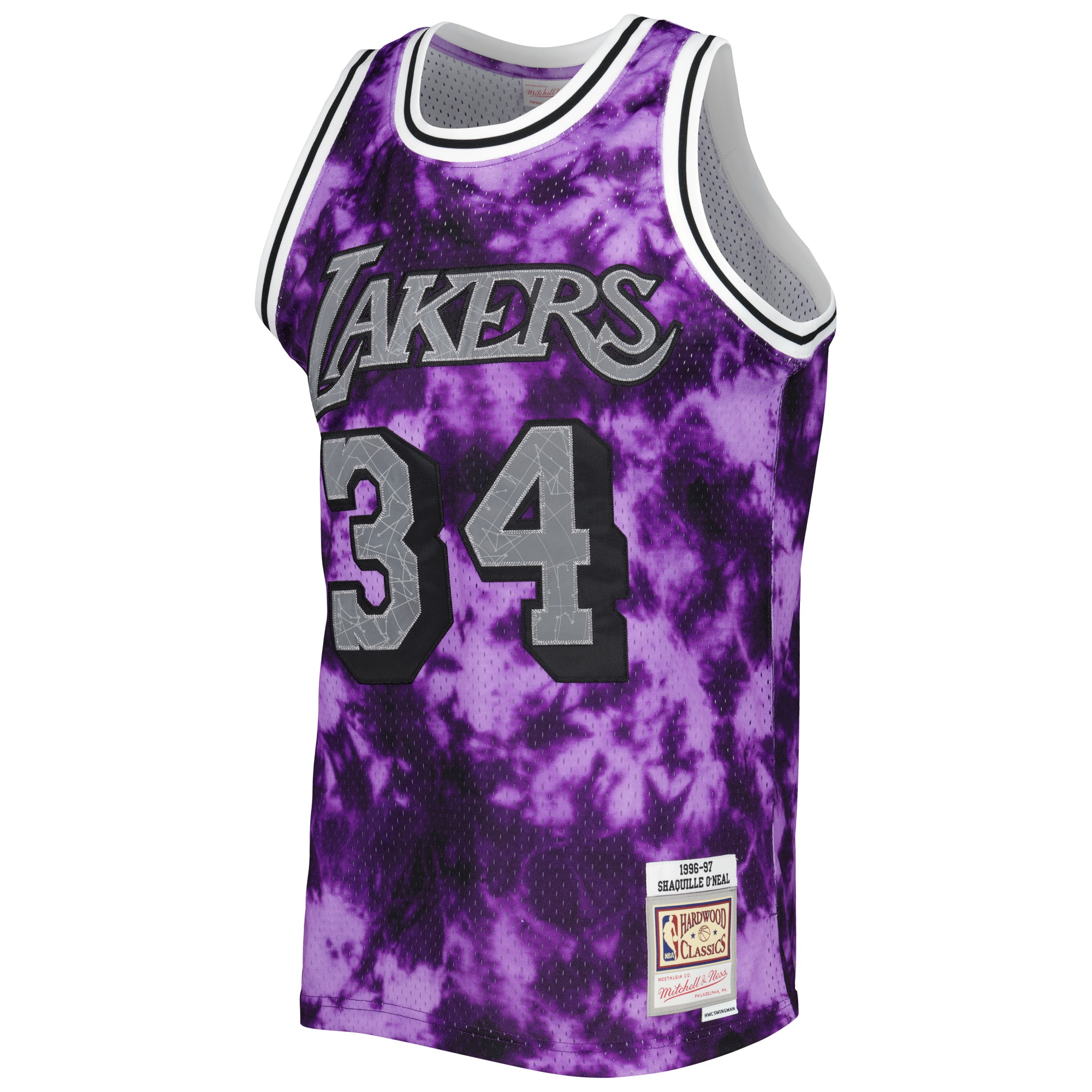 Mitchell Ness Shaquille O'Neal Purple Los Angeles Lakers 1996/97 Galaxy Swingman NBA Jersey Men's
