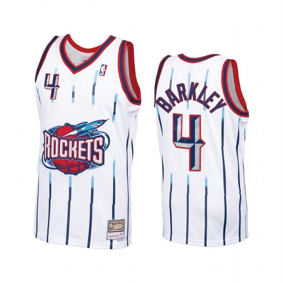 Charles Barkley Houston Rockets White Hardwood Classics NBA Jersey Men's