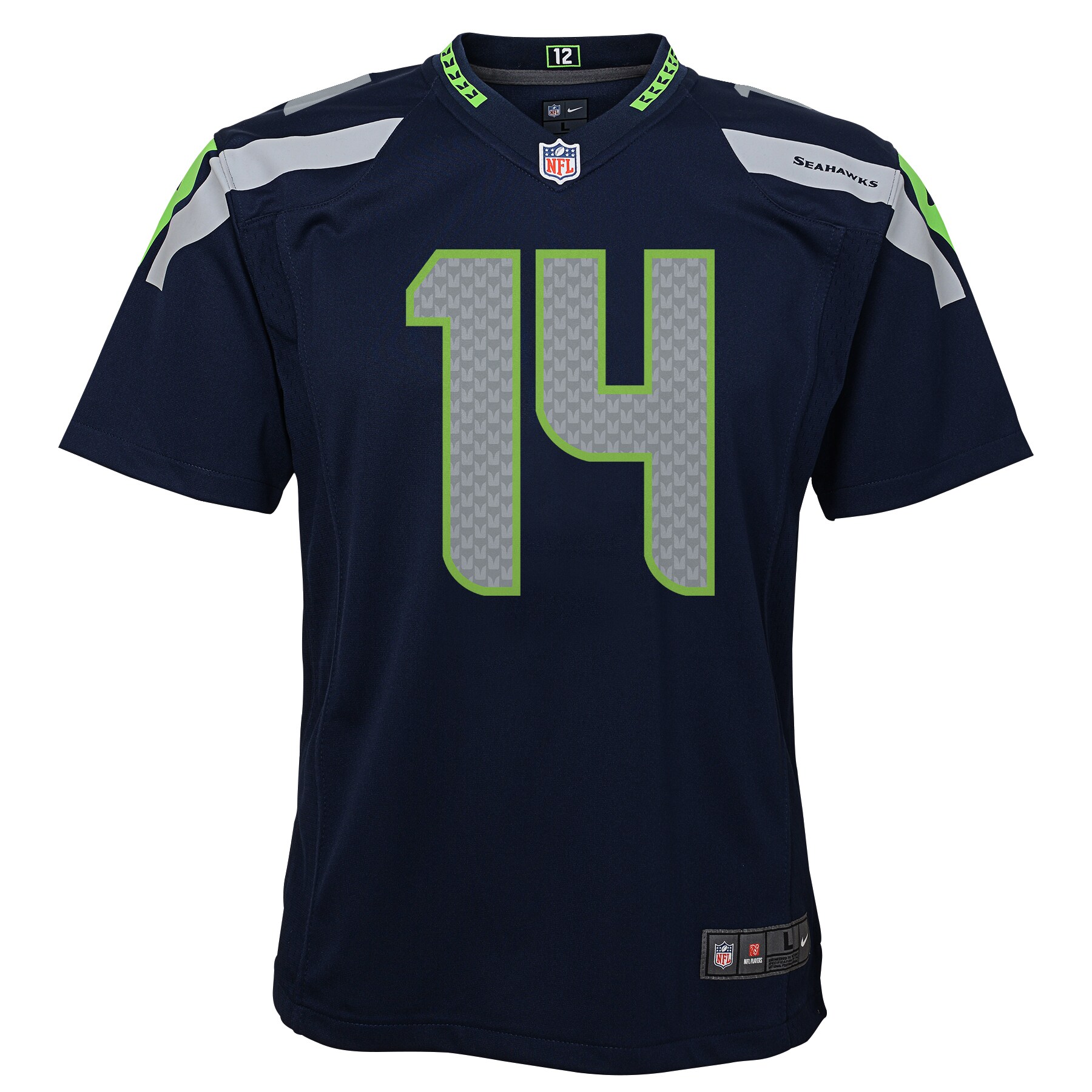 Seattle Seahawks DK Metcalf Navy Game NFL Jersey Youth