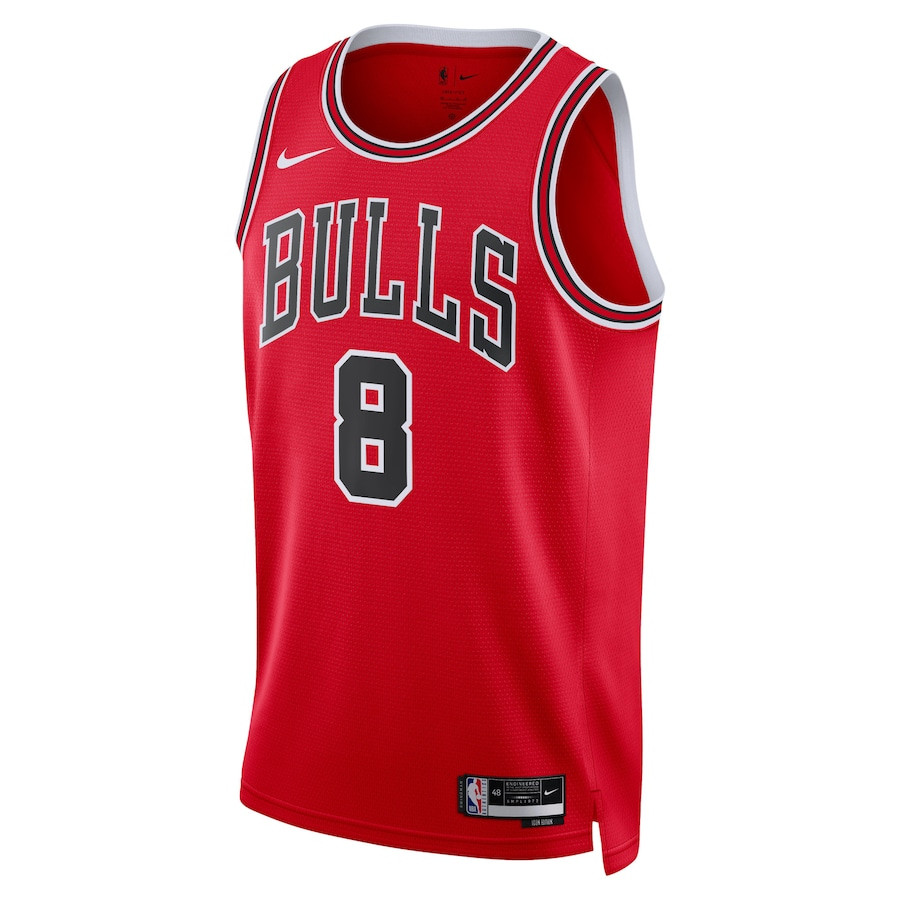 Zach Lavine 8 Chicago Bulls Unisex Swingman Icon Edition Red NBA Jersey Unisex