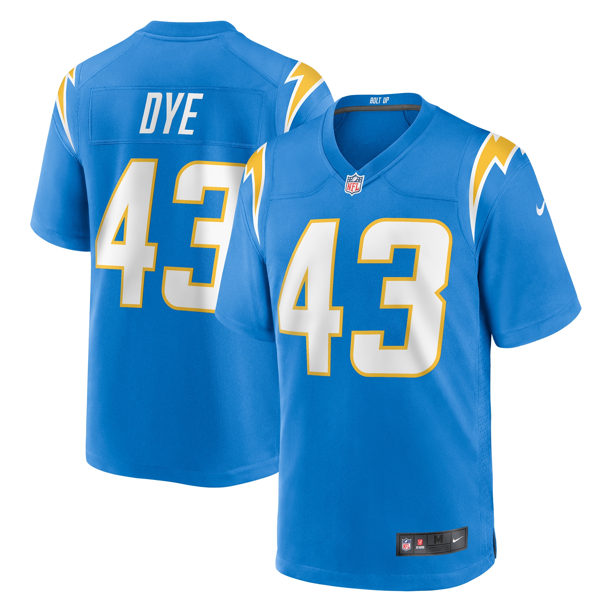Los Angeles Chargers Troy Dye Powder Blue Game NFL Jersey Men's