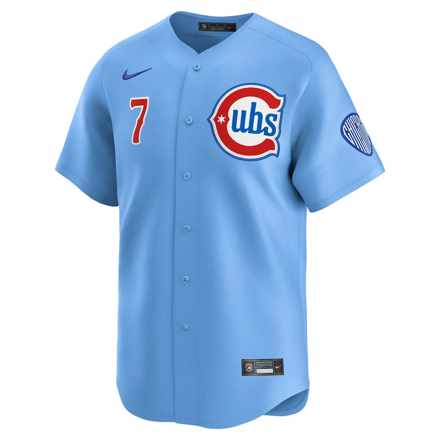 Dansby Swanson 7 Chicago Cubs Limited Alternate 2 Baby Blue MLB Jersey Men's