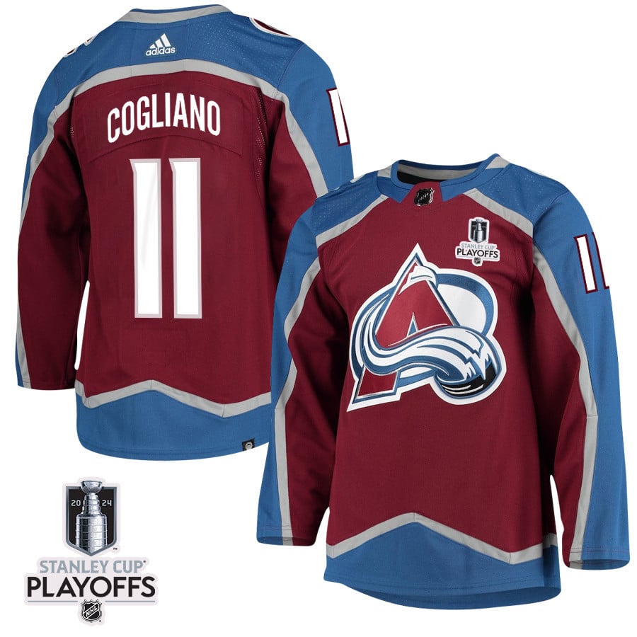 Andrew Cogliano 11 Colorado Avalanche 2024 Playoffs Patch Home Men NHL Jersey Men's