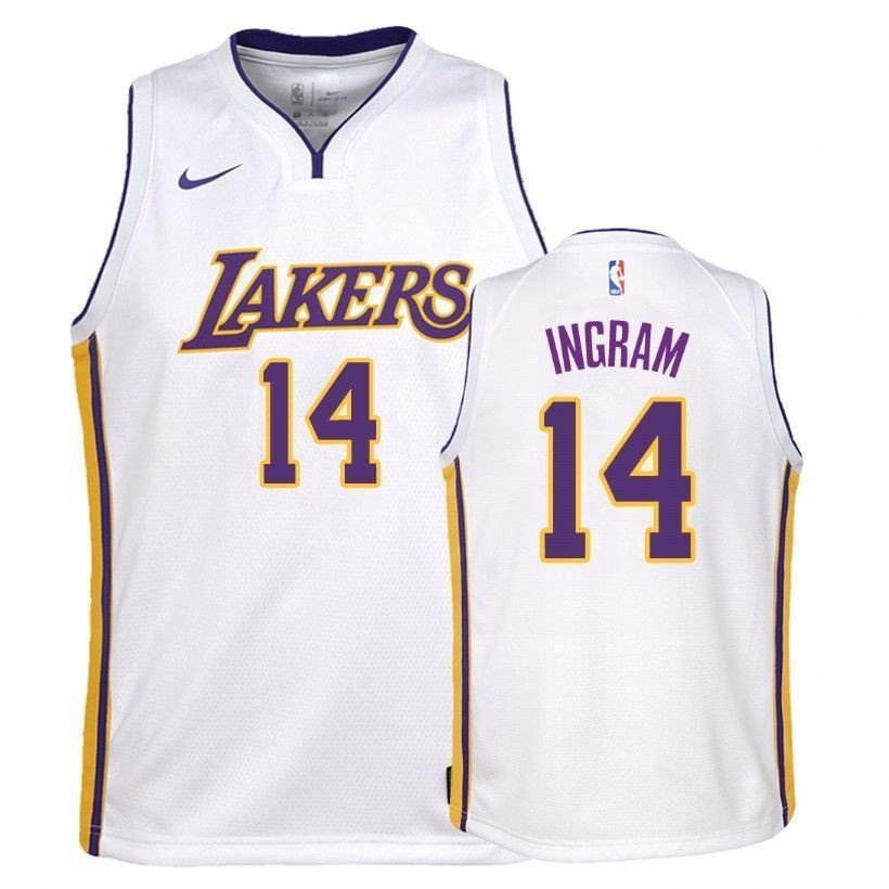 Los Angeles Lakers Brandon Ingram 14 Associatio White NBA Jersey Youth