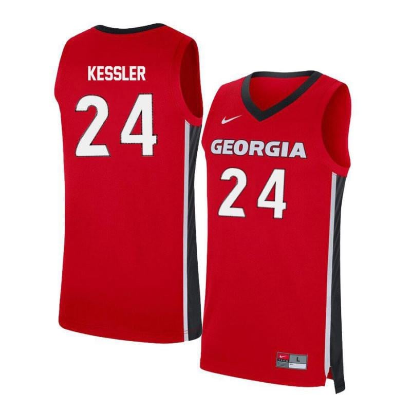 24 Houston Kessler Red Elite Georgia Bulldogs NCAA Jersey Men's