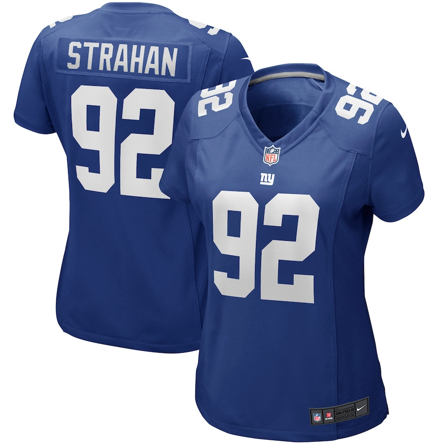 Michael Strahan 92 New York Giants Game Retired Royal NFL Jersey Women's