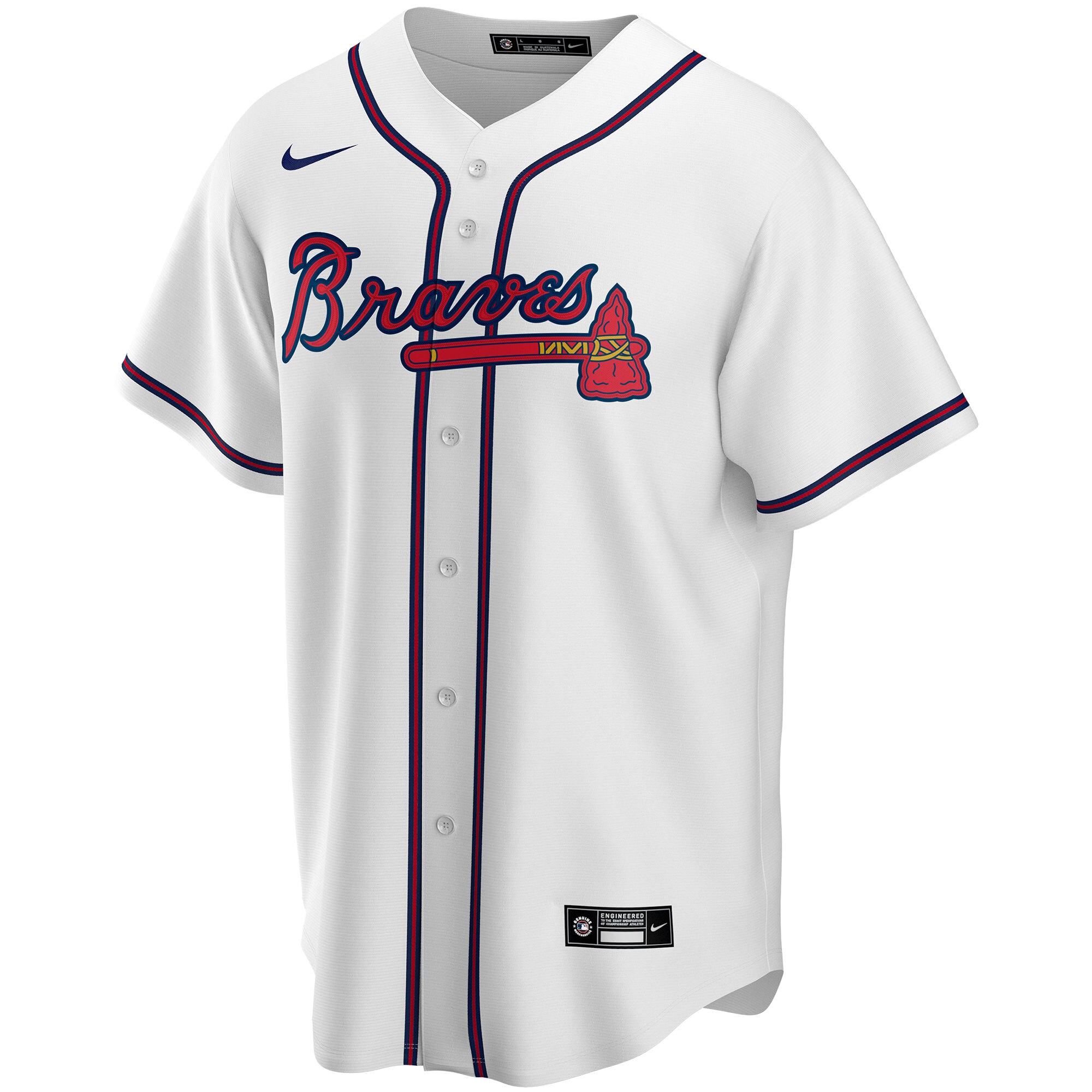 Atlanta Braves White Home Custom MLB Jersey Men's