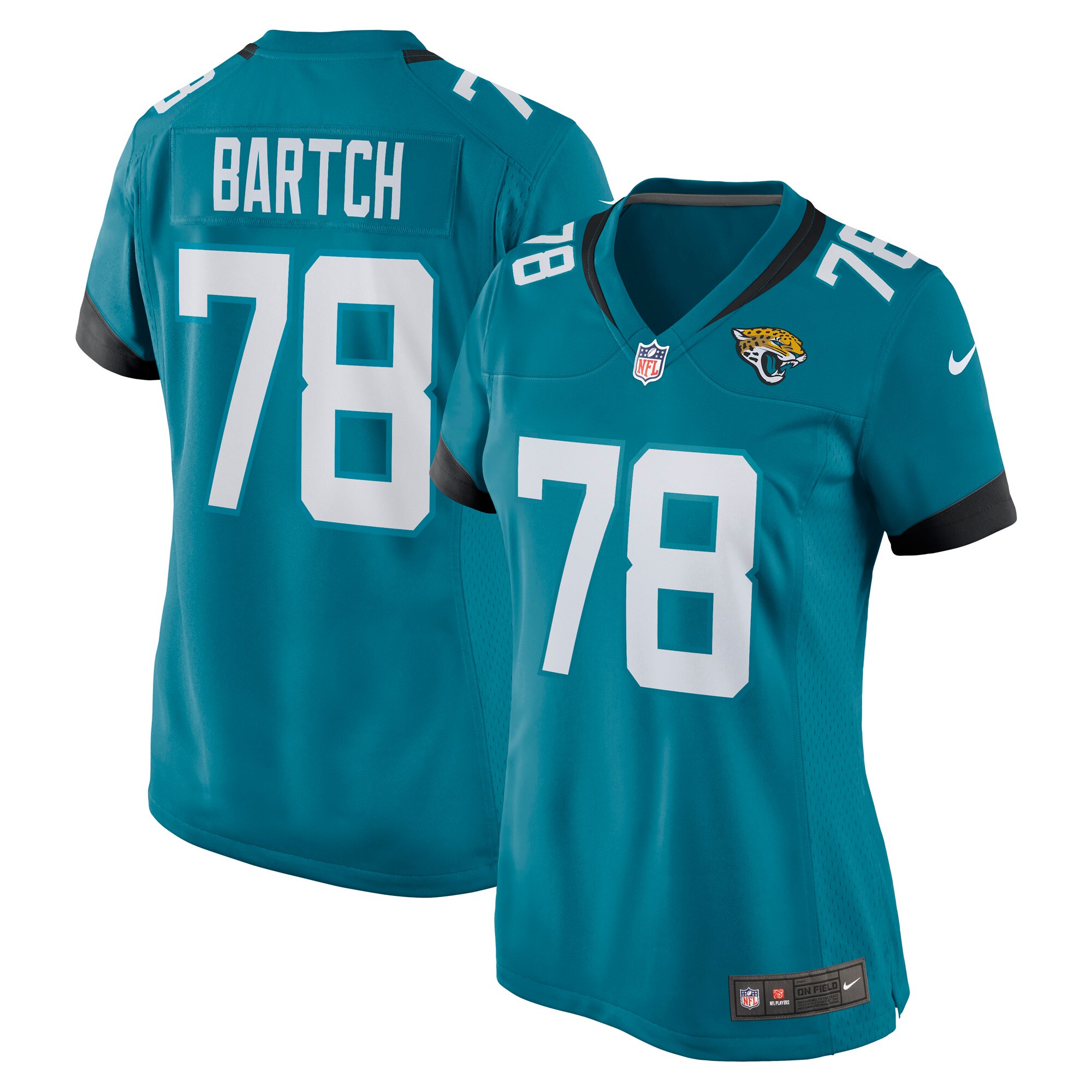Jacksonville Jaguars Ben Bartch Teal Game NFL Jersey Women's