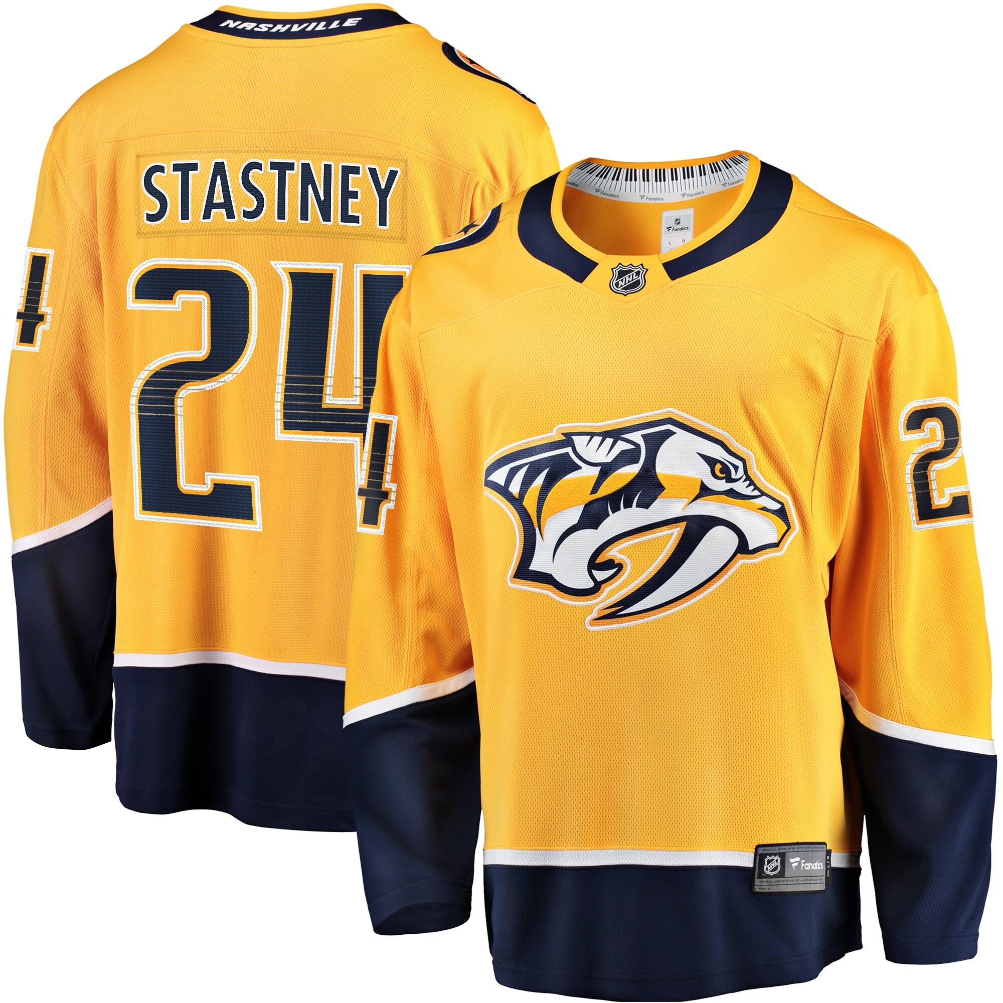 Nashville Predators Spencer Stastney Gold Premier Breakaway Player NHL Jersey Men's