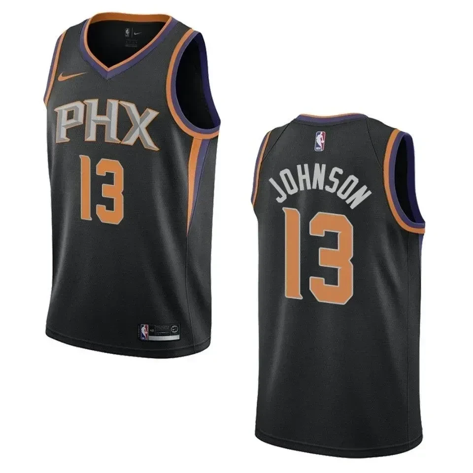 Phoenix Suns 13 Cameron Johnson Statement Swingman Black NBA Jersey Men's