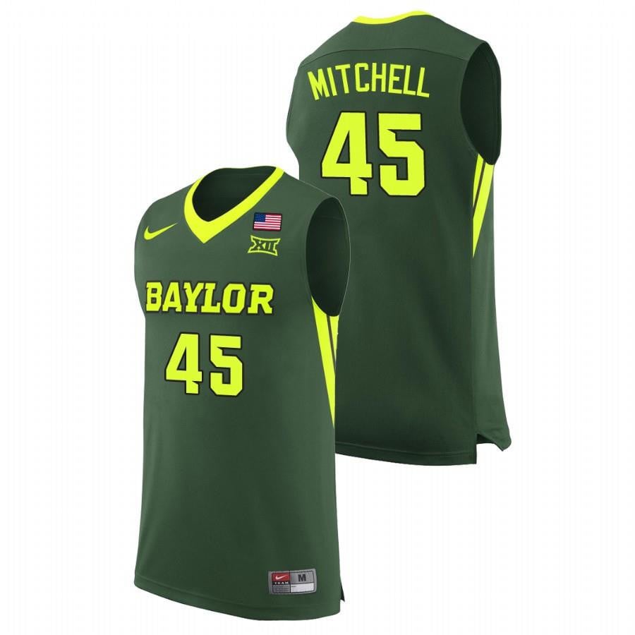 Baylor Bears Davion Mitchell 45 Green College NCAA Jersey Men's