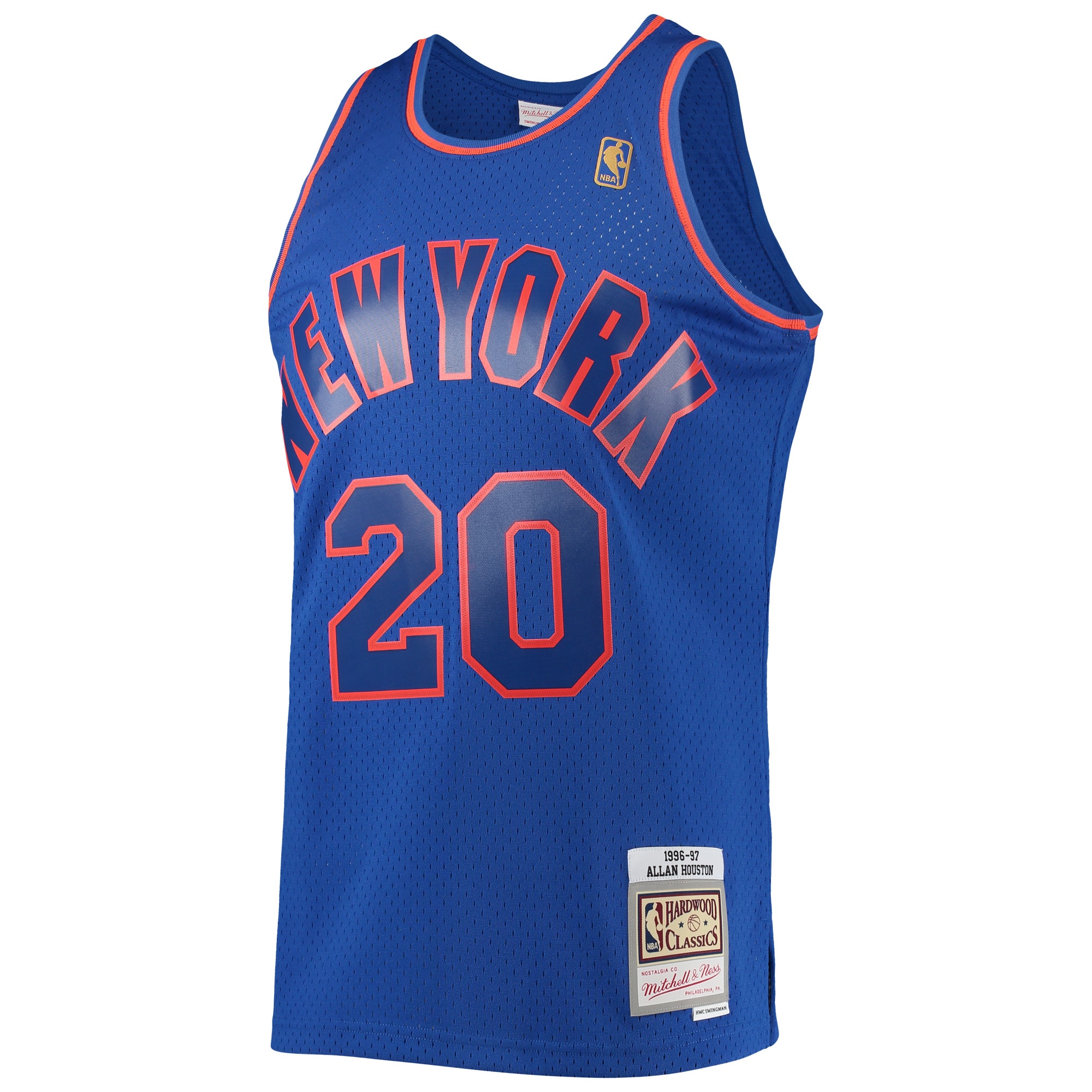 Mitchell Ness Allan Houston Blue New York Knicks 1996/97 Throwback Dark Swingman NBA Jersey Men's