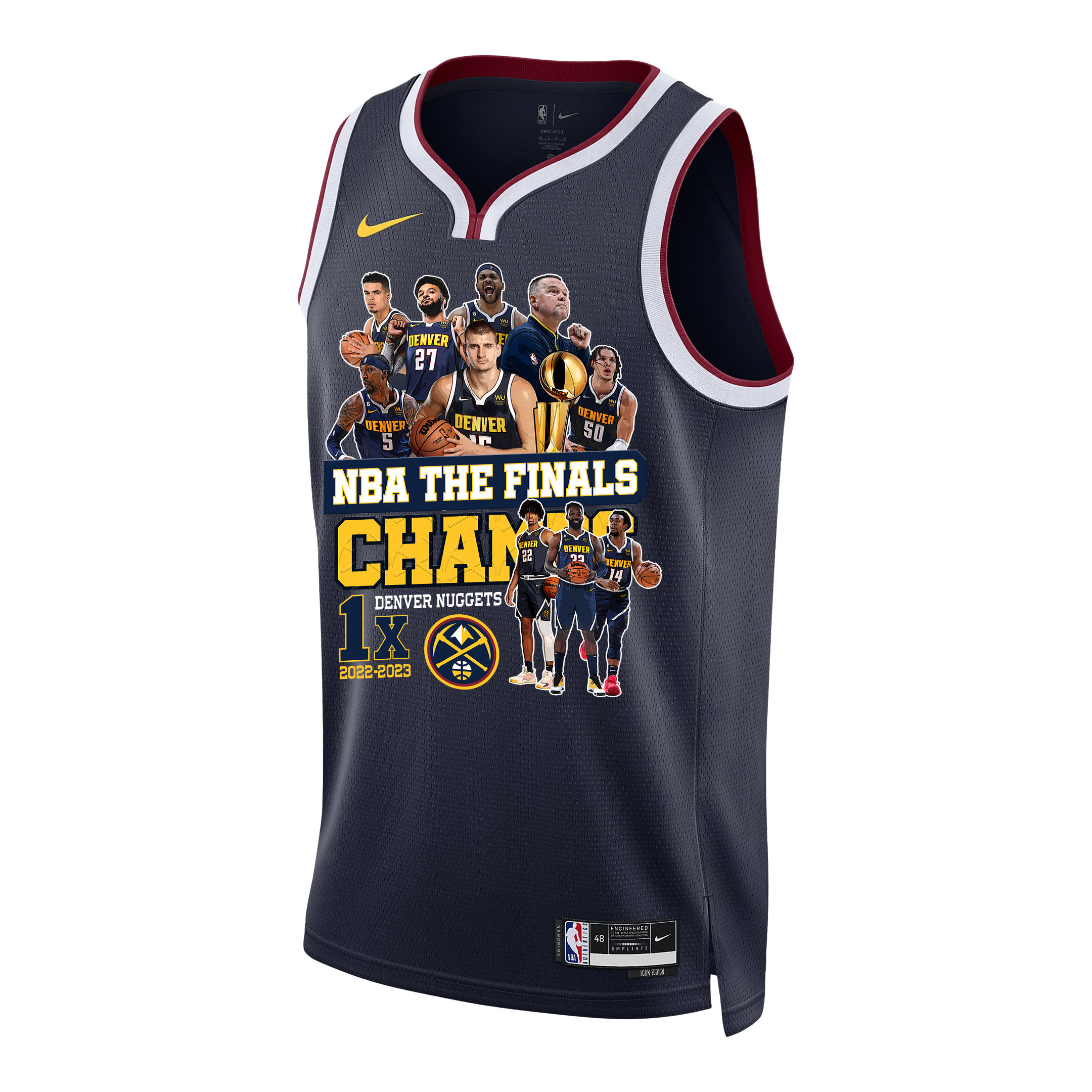Denver Nuggets 1st The Final Champions 2023 Swingman Black NBA Jersey Men's