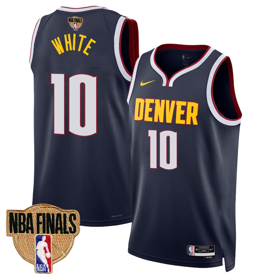 Jac White 10 Denver Nuggets Final Champions 2023 Swingma Black NBA Jersey Youth