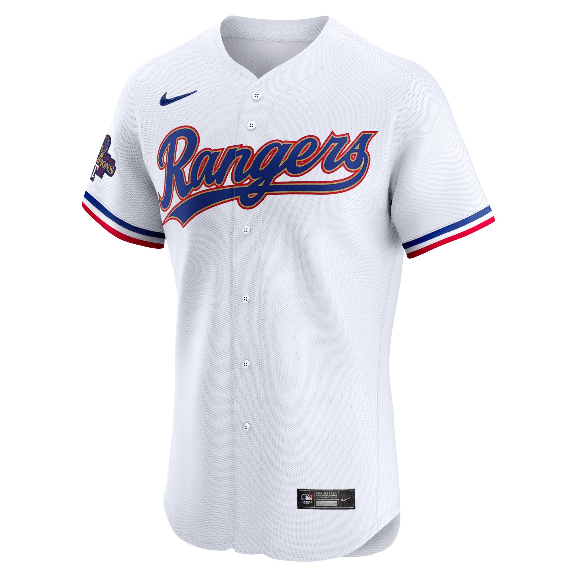 Texas Rangers Max Scherzer White 2024 Gold Collection Elite Player MLB Jersey Men's