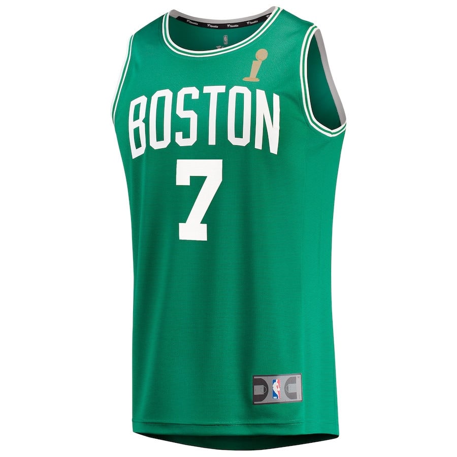 Jaylen Brown 7 Boston Celtics 2024 FINALS CHAMPIONS Kelly Green Icon Edition NBA Jersey Men's