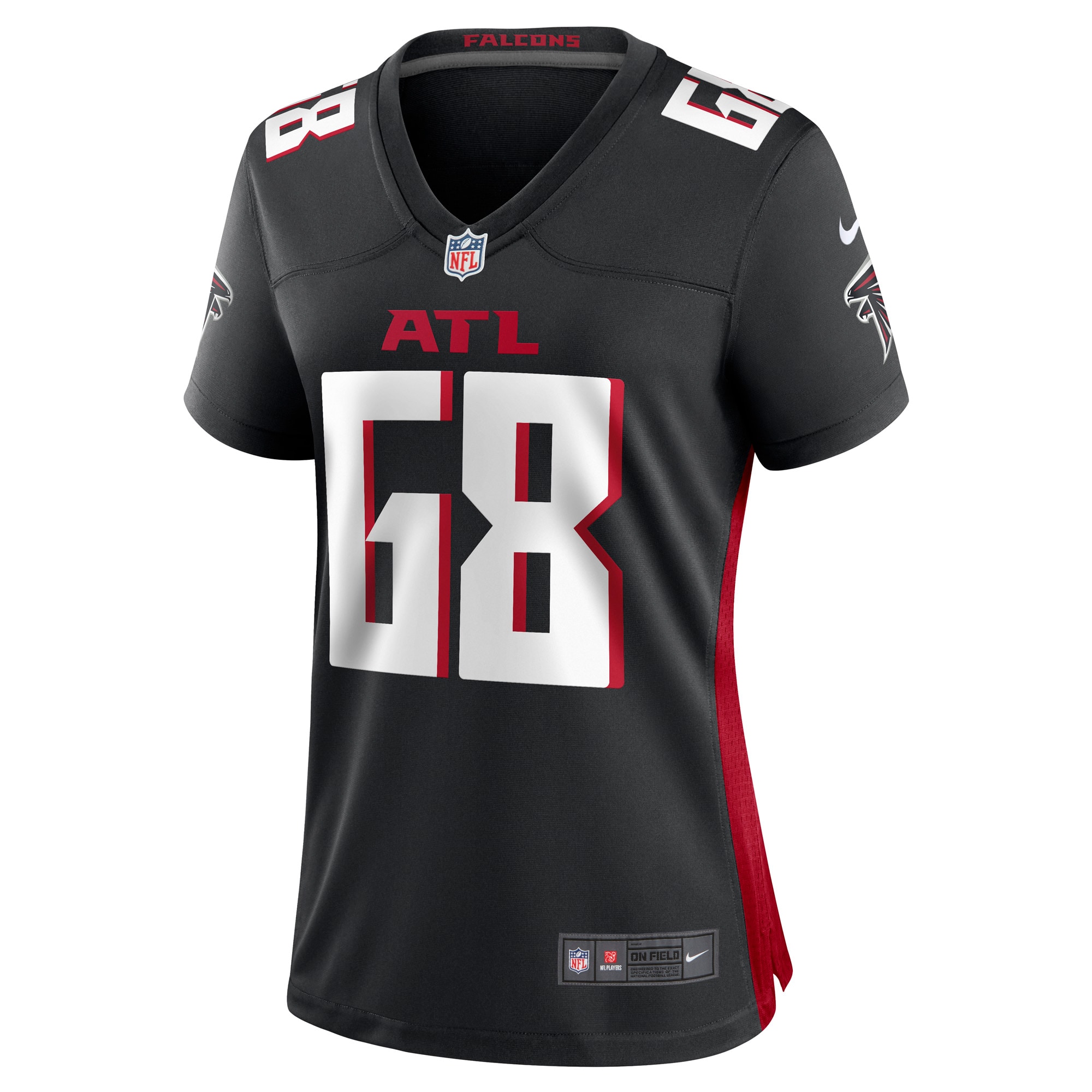 Atlanta Falcons Josh Andrews Black Game Player NFL Jersey Women's