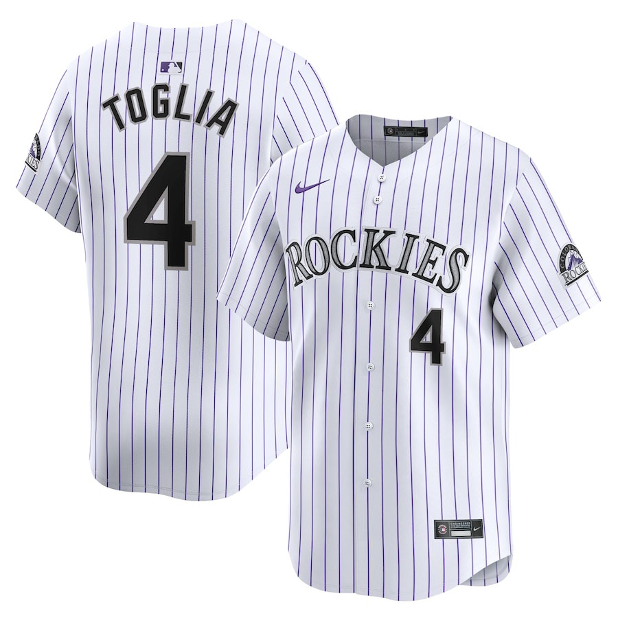 Michael Toglia 4 Colorado Rockies Home Limited Player White MLB Jersey Men's