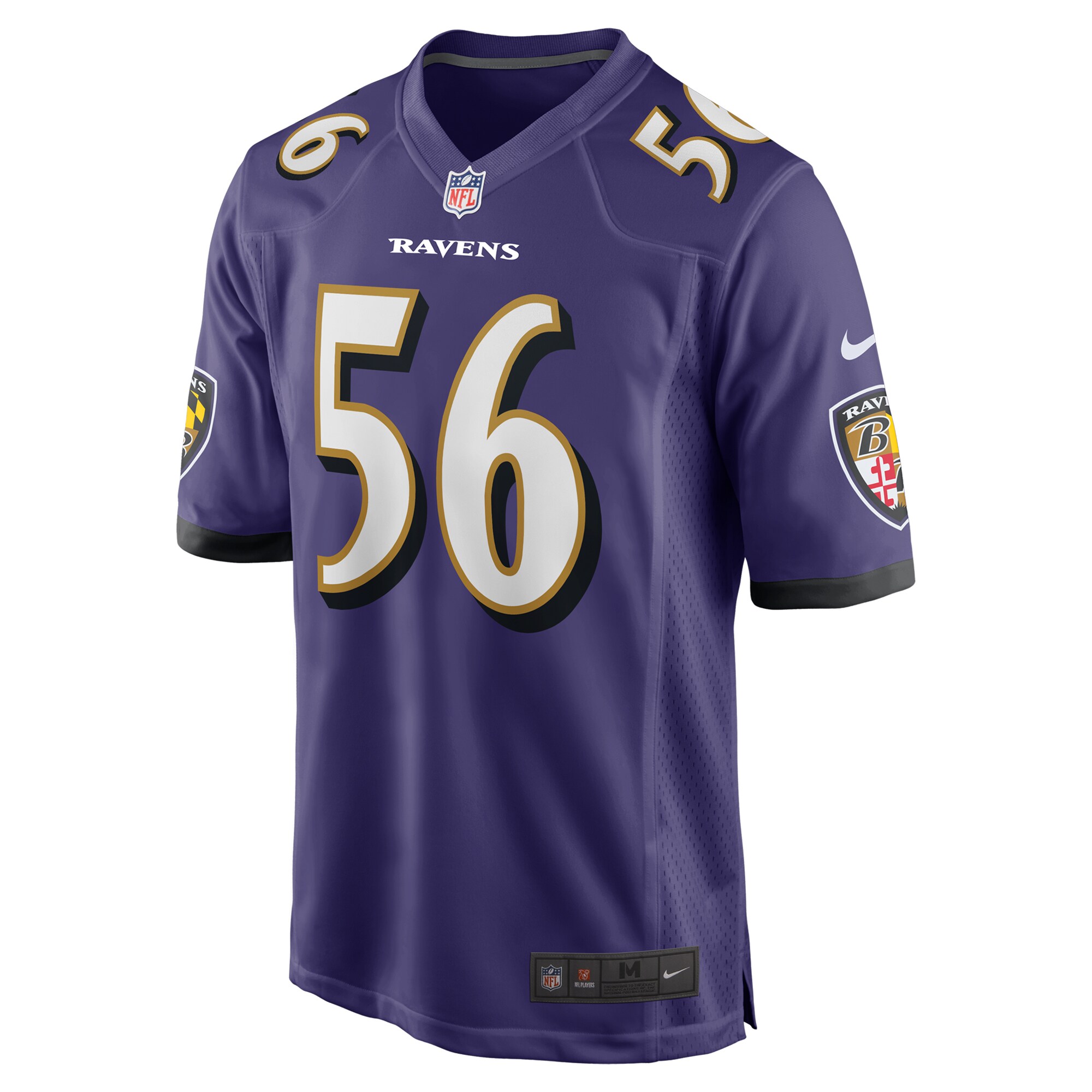Baltimore Ravens Deion Jennings Purple Team Game NFL Jersey Men's