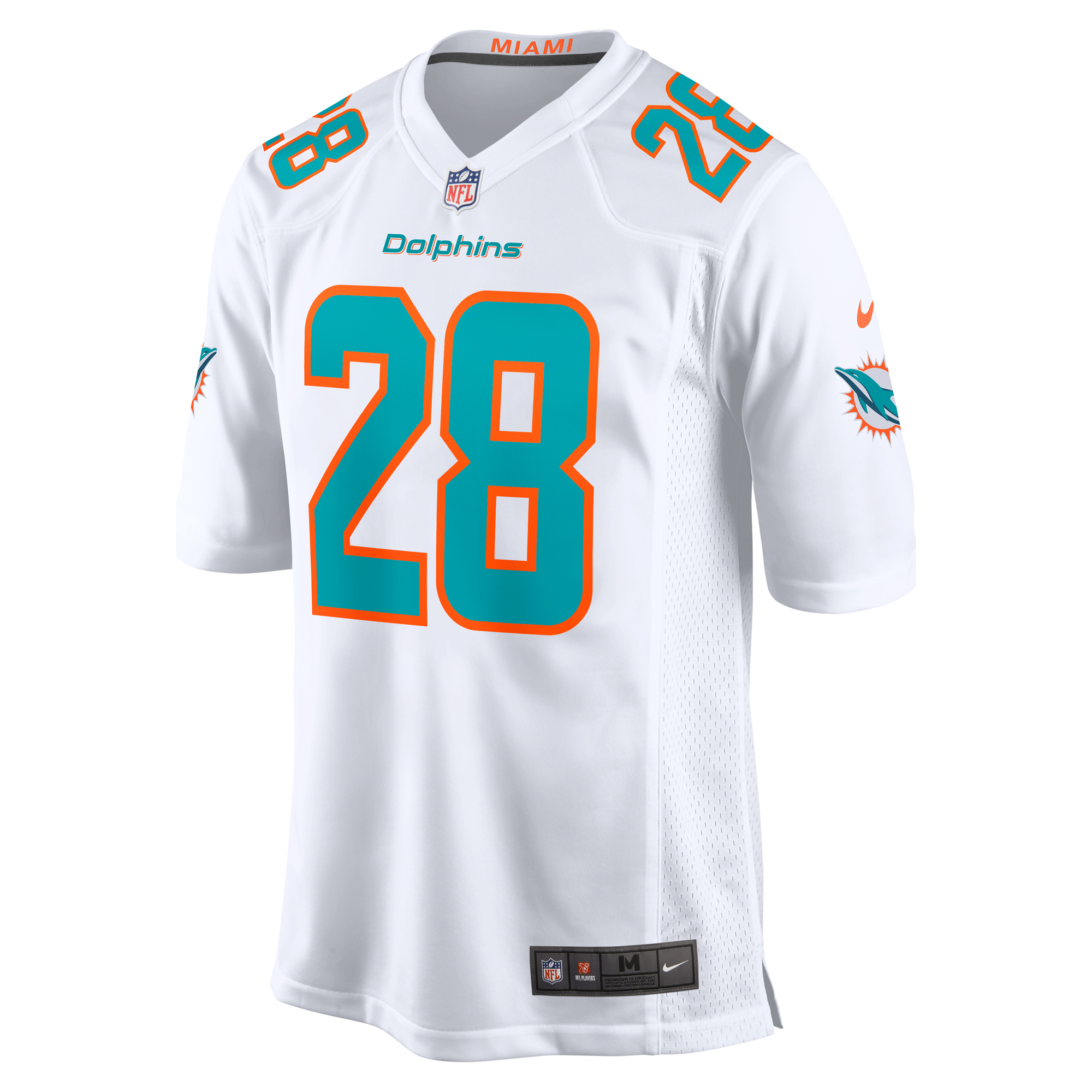 Miami Dolphins Devon Achane White Player Game NFL Jersey Men's