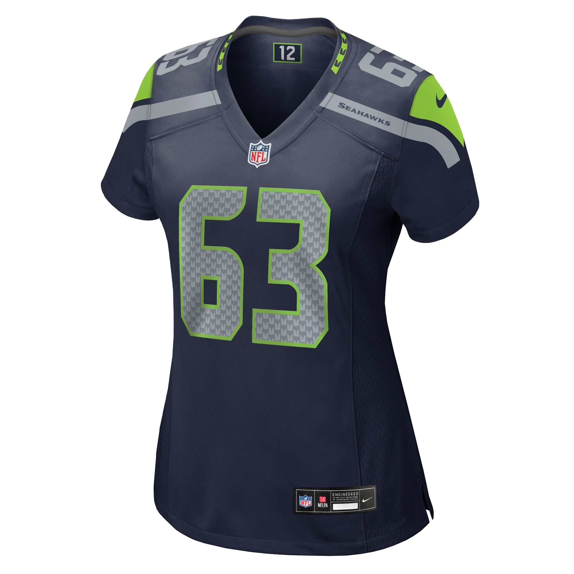 Seattle Seahawks Sataoa Laumea College Navy Game NFL Jersey Women's