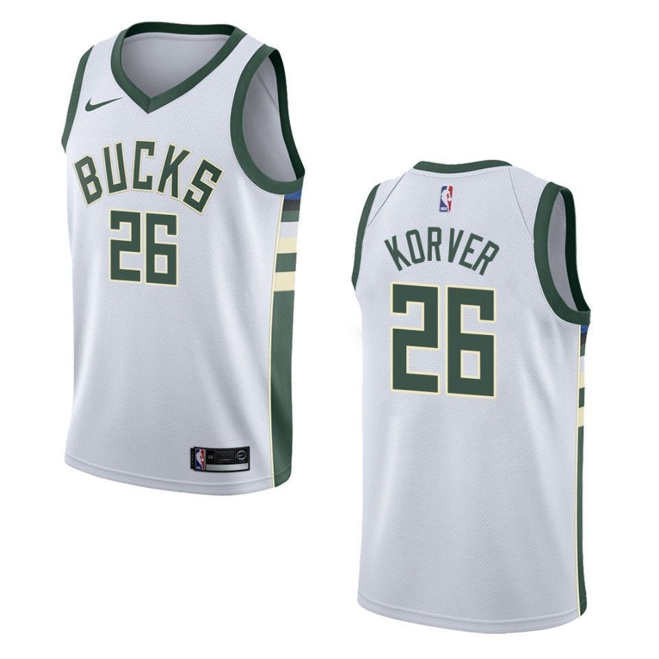 Milwaukee Bucks 26 Kyle Korver Association Swingman White NBA Jersey Men's
