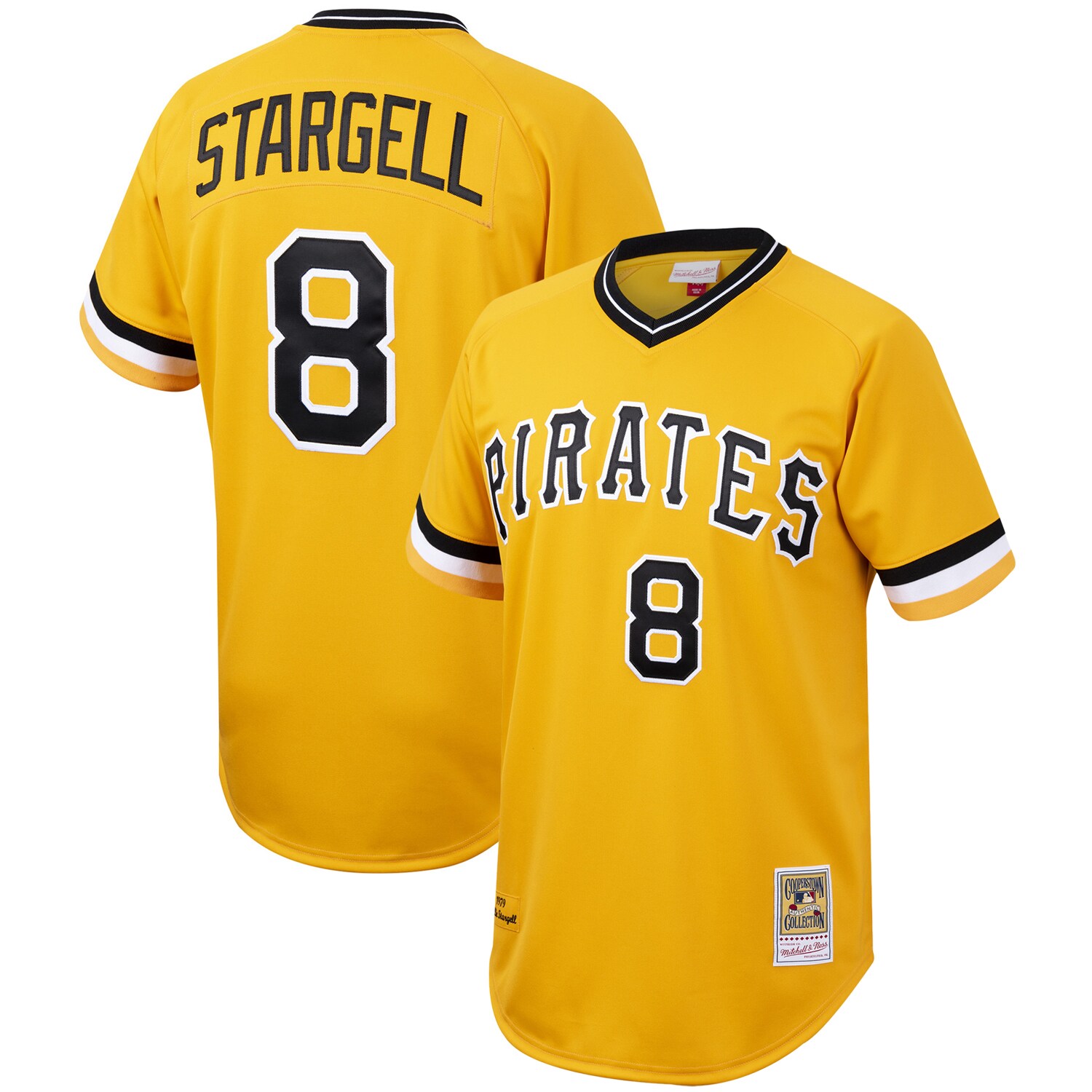 Willie Stargell Pittsburgh Pirates Mitchell Ness Cooperstown Collection Gold MLB Jersey Men's