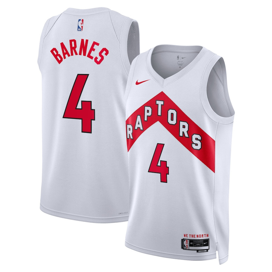 Scottie Barnes 4 Toronto Raptors Unisex Swingman Association Editio White NBA Jersey Unisex