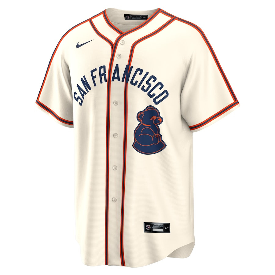 Mike Yastrzemski 5 San Francisco Giants 2024 Rickwood Classic Player Cream MLB Jersey Men's
