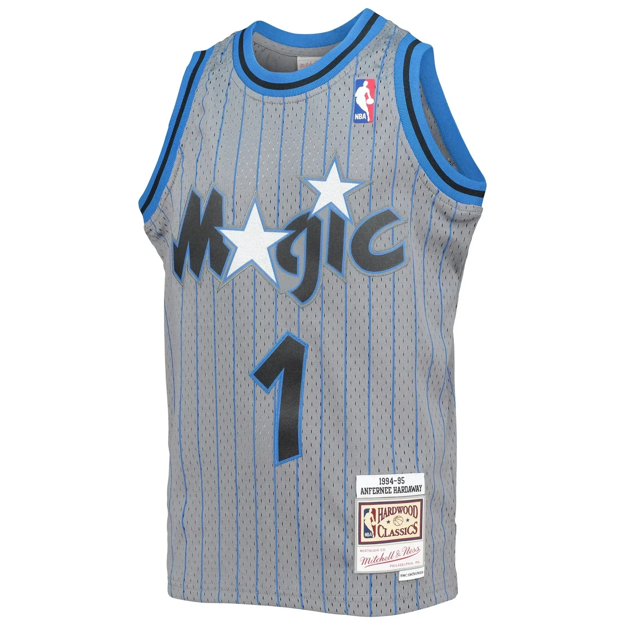 Penny Hardaway Orlando Magicc Mitchell&Nes 1994-95 Hardwood Classics Reload ??Gray NBA Jersey Youth