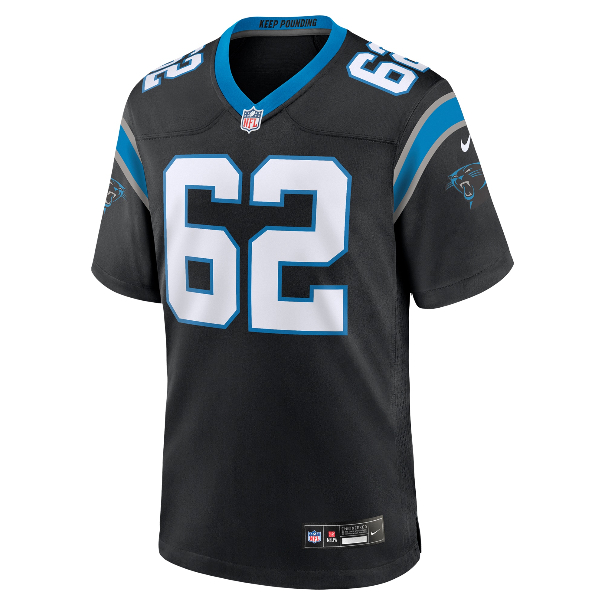 Carolina Panthers Chandler Zavala Black Game NFL Jersey Men's