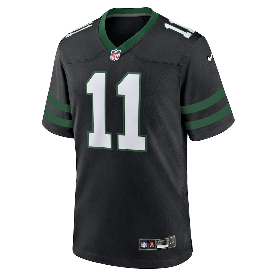 Jermaine Johnson II 11 New York Jets Alternate Game Legacy Black NFL Jersey Men's