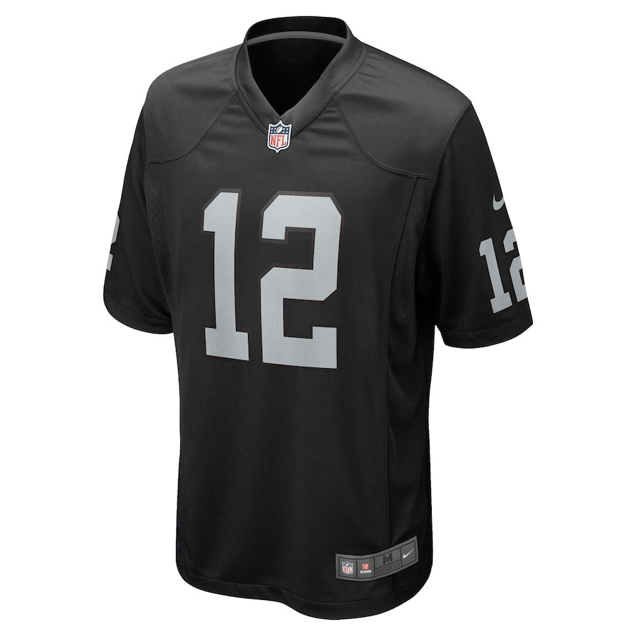 Aidan O'Connell 12 Las Vegas Raiders Team Game Black NFL Jersey Men's
