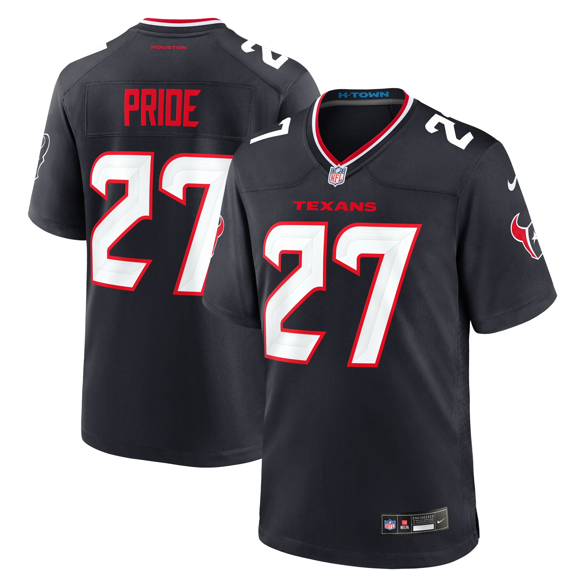 Houston Texans Troy Pride Navy Team Game NFL Jersey Men's