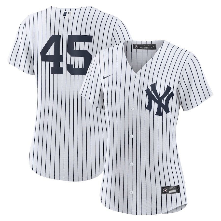 Gerrit Cole 45 New York Yankees Home Player White MLB Jersey Women's