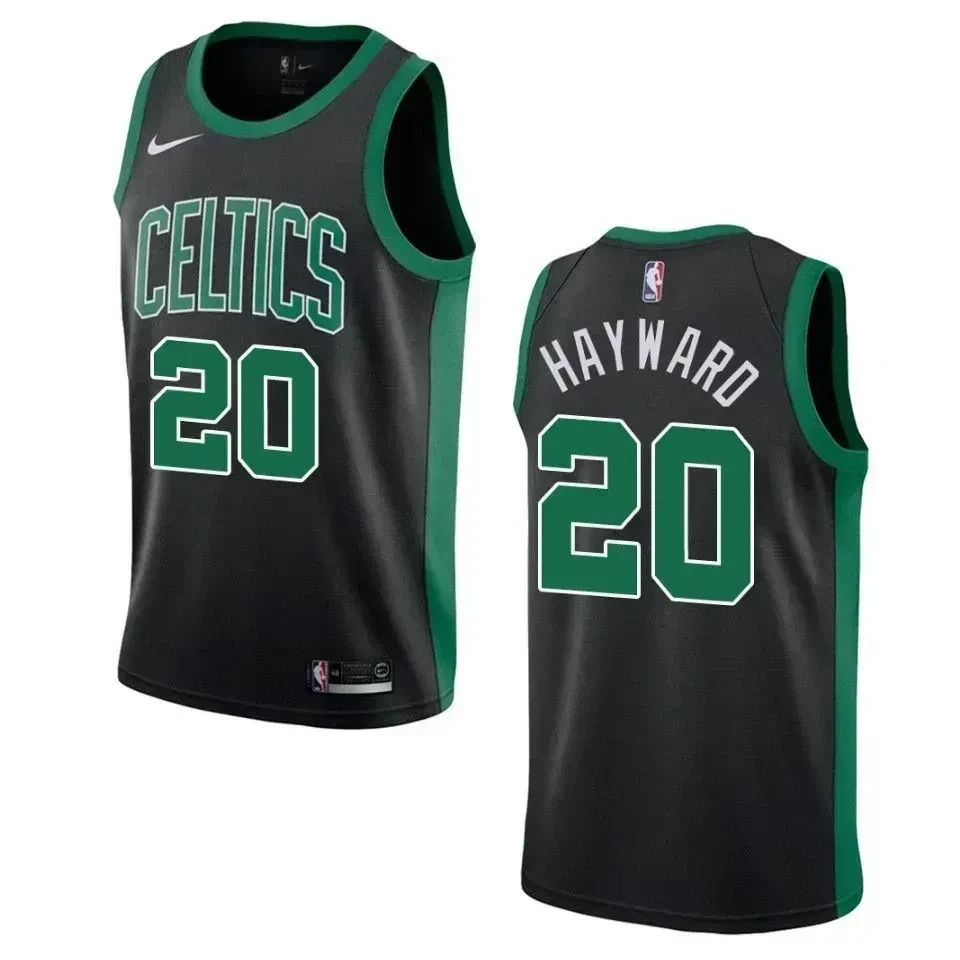 Boston Celtics 20 Gordon Hayward Statement Swingman Black NBA Jersey Men's