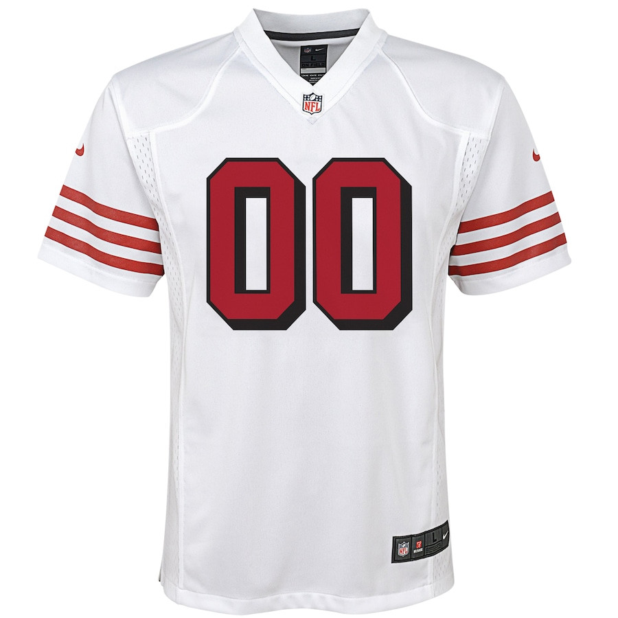 San Francisco 49ers Custom Alternate Game White NFL Jersey Youth