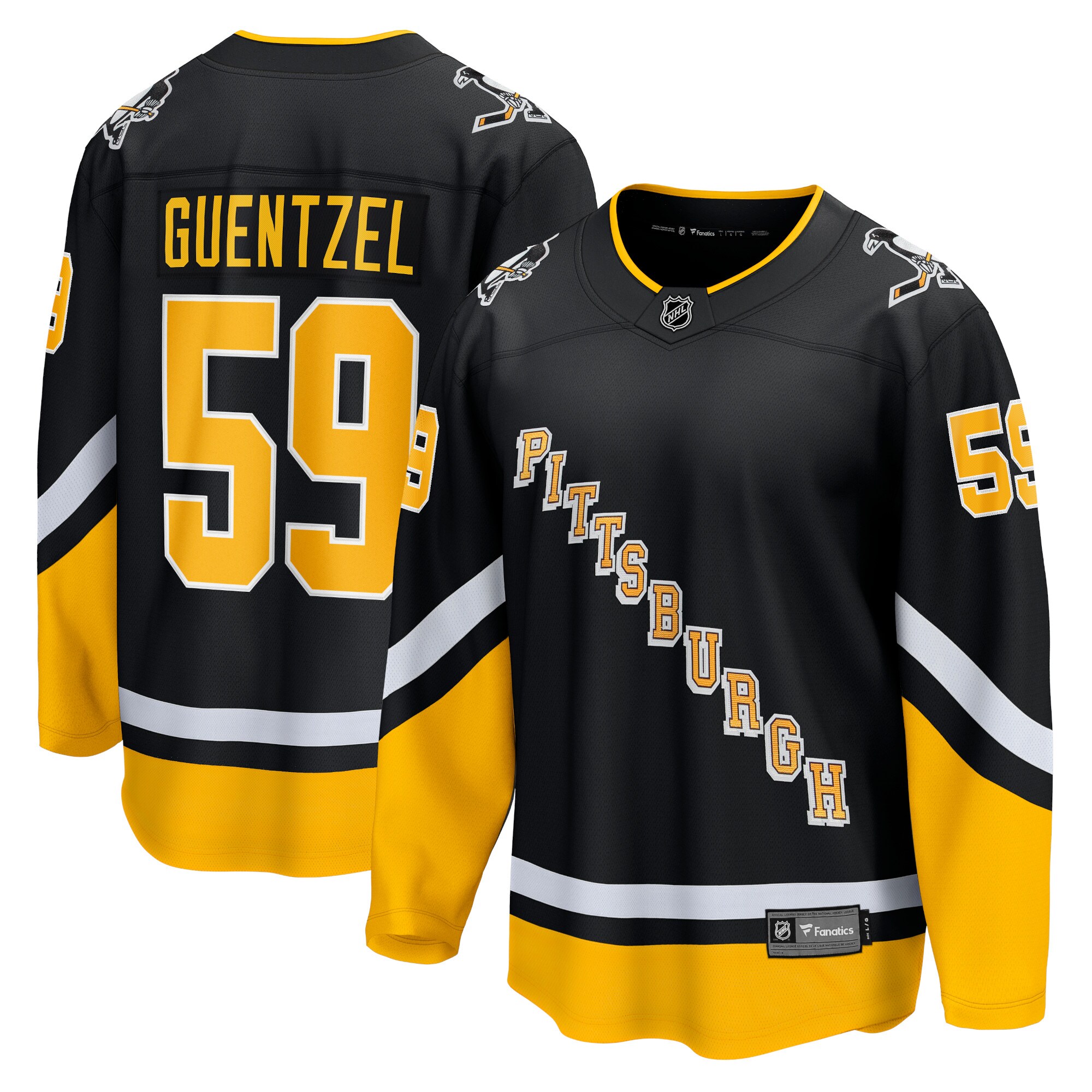 Pittsburgh Penguins Jake Guentzel Black Alternate Premier Breakaway Player NHL Jersey Men's