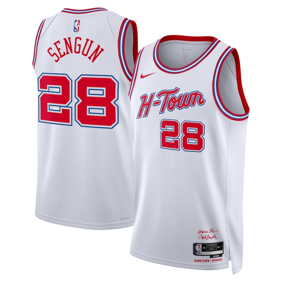 Alperen Sengun 28 Houston Rockets 2023/24 City Edition Swingman White NBA Jersey Men's