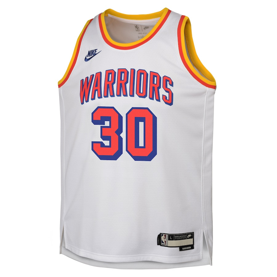 Stephen Curry 30 Golden State Warriors 2024/25 Swingman White Classic Edition NBA Jersey Youth