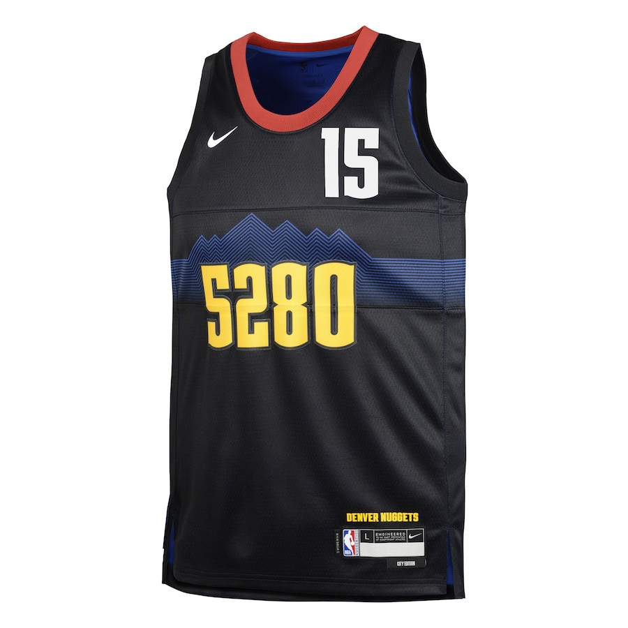 Nikola Joki? 15 Denver Nuggets 2023/24 City Edition Swingma Black NBA Jersey Youth